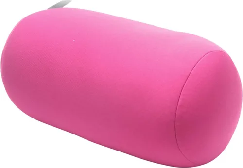Vista 9 de Emivery Almohada ortopédica redonda de microcuentas para el cuello cilíndrico, almohada de espuma viscoelástica que reduce el dolor de espalda, Negro