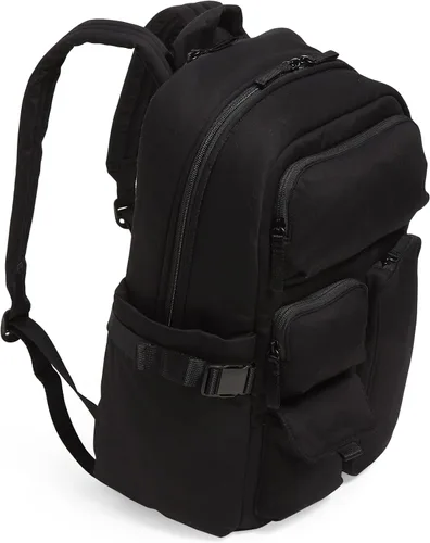 Vista 2 de Vera Bradley Mochila grande de algodón para mujer, Negro