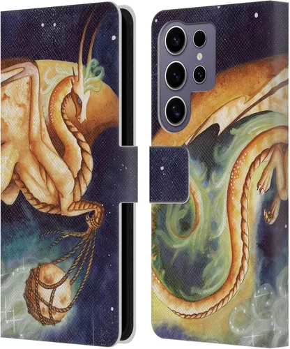 Vista 61 de Head Case Designs Officially Licensed Carla Morrow Galactic Entrancement Dragons Leather Wallet Case Compatible with Samsung Galaxy A07 4G