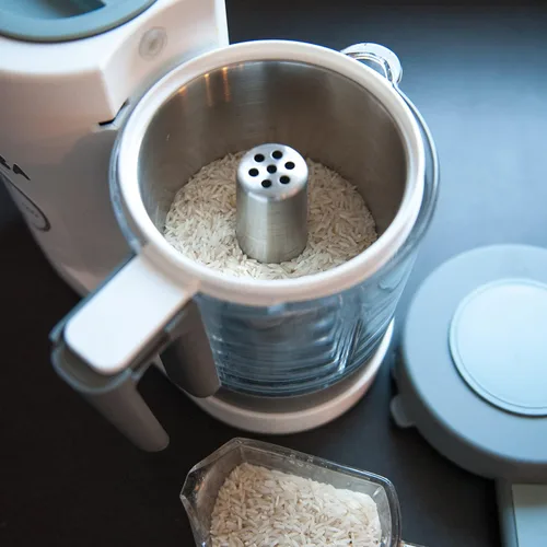 Vista 4 de BEABA Babycook Neo Rice Pasta and Grain Insert, fabricante de alimentos para bebés, procesador de alimentos para bebés, cocina al vapor una variedad