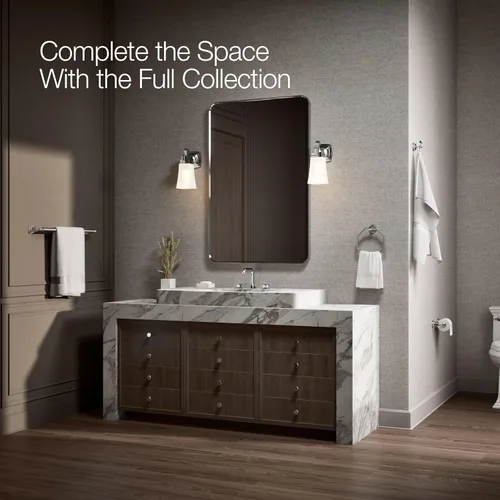 Vista 5 de KOHLER K-13109-CP Pinstripe - Toallero de baño de 24 pulgadas, cromo pulido