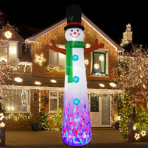 Vista 8 de Decoración inflable de Navidad de 7 pies para exteriores, enano con sombrero, decoración inflable de patio con luces LED integradas, adecuado