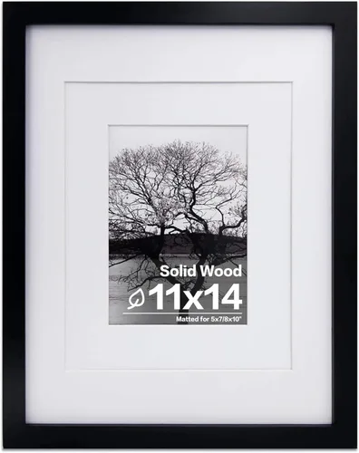 Vista 255 de Egofine - Portarretratos de 4 x 6 pulgadas, de madera maciza con plexiglás, para fotos de 3.5 x 5 con paspartú o de 4 x 6 sin paspartú, para colocar