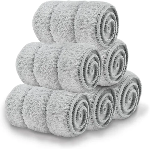 Vista 11 de Almohadillas de microfibra de 18 pulgadas, paquete de 6 cabezales de repuesto para mopas de microfibra para mopas húmedas y secas, almohadillas