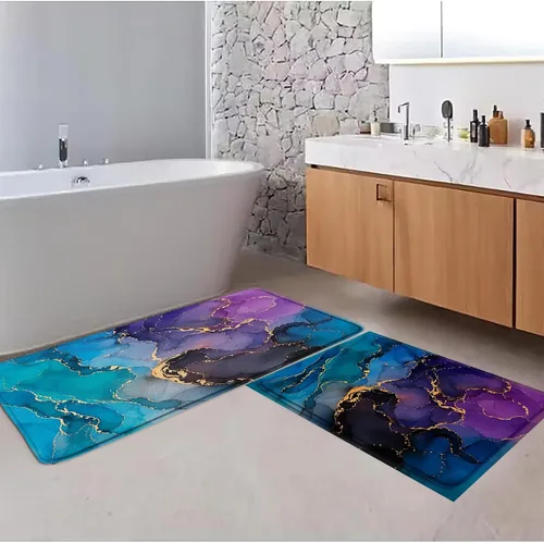 Vista 18 de GCTNBJL Atomic Starburst - Tapete de baño para gatos de mediados de siglo, moderno, abstracto, geométrico, diamante estrella, icónico de los años 50