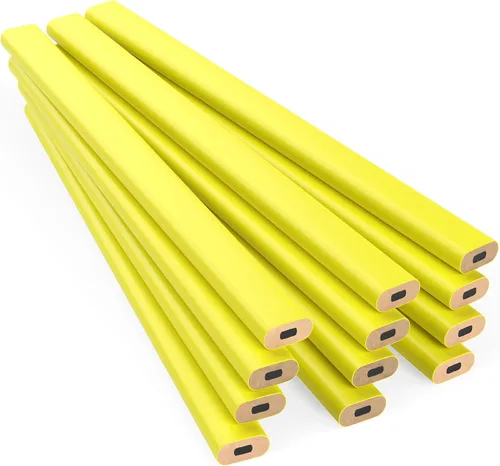 Vista 18 de GRAPHITE Lápices de Carpintero de Mina Dura a Granel - (1) Paquete de 12 Piezas Lápiz de Madera para Construcción #2 (HB) - Negro