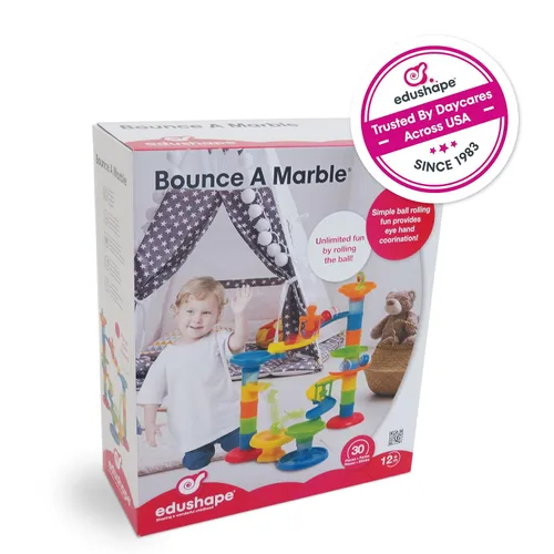 Vista 2 de Edushape Bounce A Marble Racetracks, juego de 30 piezas (809801)