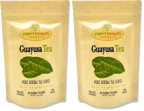 Vista 4 de Té Guayusa - Serie de té de hierbas puras de Palm Beach Herbals (30 bolsas de té) 100% natural