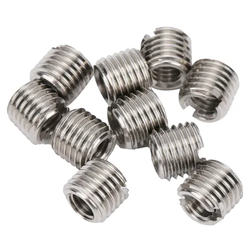 Vista 15 de 10 piezas de inserción de rosca autorroscante, tuerca reductora de acero inoxidable de 0.236 in hembra M3x0.0.197 in macho M5x0.0.315 in