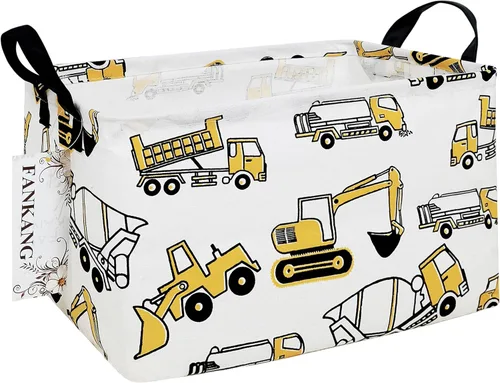 Vista 15 de Canasta plegable de almacenamiento para guardería, con revestimiento de polietileno impermeable, de grand tamaño, para niños y niñas, oficina