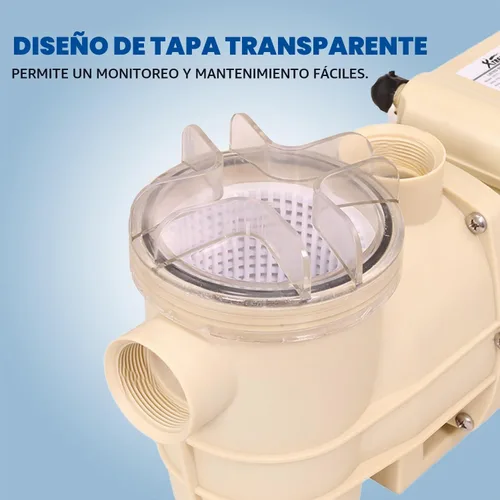 Vista 3 de XtremepowerUS Bomba de piscina de 1/2 HP para piscinas elevadas, autocebante, bomba de alto flujo para piscina, spa y estanque, entrada/salida