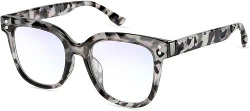 Vista 9 de Blue Light Glasses for Women and Men, 99% UV Blocking Square Frame Negro