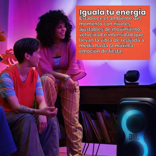 Vista 6 de JBL Partylight Beam - Luz de fiesta con proyección Bluetooth, lleva tu fiesta al siguiente nivel con un espectáculo de luces coreografiado que llena