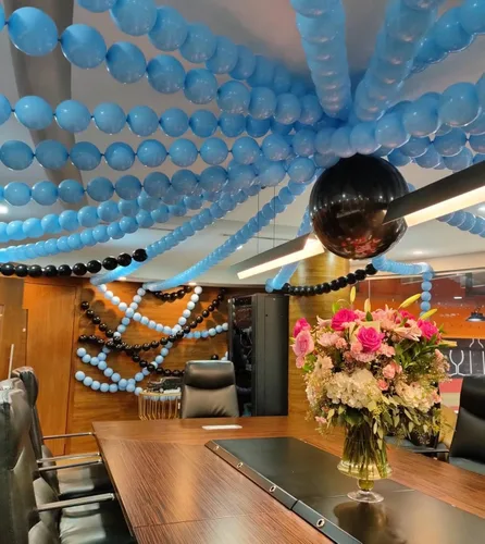 Vista 9 de Globos de Enlace Azul Claro, 60 Piezas de 6 Pulgadas Globos Pequeños de Enlace Rápido Azul Bebé para Hacer Pared de Globos, Arco de Corazón, Globos