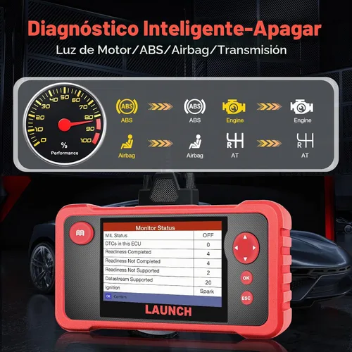 Vista 6 de LAUNCH CRP123 V2.0 Elite Escáner OBD2, herramienta de diagnóstico para auto 2025 Nuevo motor/ABS/SRS/transmisión con restablecimiento