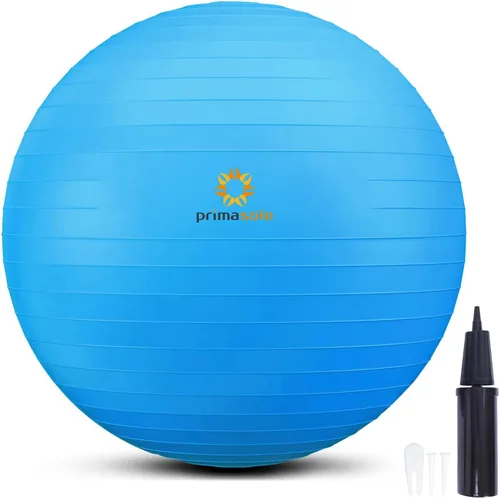 Vista 7 de Primasole Pelota de ejercicio para equilibrio, estabilidad, fitness, entrenamiento, yoga, pilates en casa, oficina y gimnasio, pelota de parto