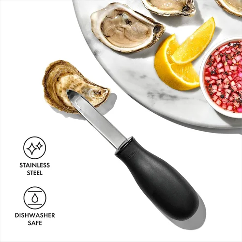 Vista 6 de OXO Good Grips Cuchillo para ostras de acero inoxidable con mango antideslizante