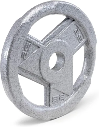 Vista 12 de Marcy Classic 2" Cast Iron Olympic Grip Plates for Strength Training and Weightlifting