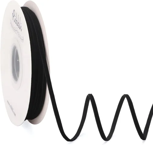 Vista 18 de Ribbli - Cinta de terciopelo negro de 1 pulgada, carrete continuo de 25 yardas, cinta de Navidad negra para envoltorios de regalos, manualidades