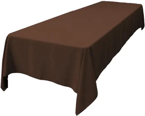 Vista 7 de LA Linen Mantel rectangular lavable de popelín de poliéster, resistente a las manchas y a las arrugas, cubierta de mesa 60x84, mantel de tela