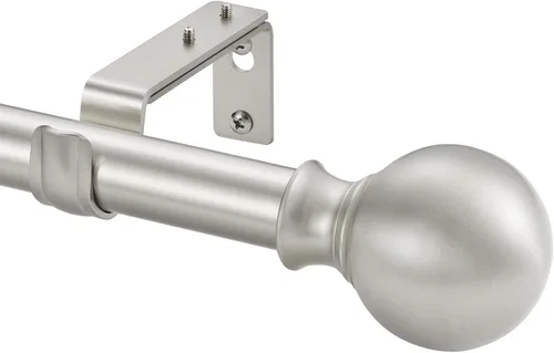 Vista 8 de Barras de cortina de ventana de 28 a 48 pulgadas, barra de cortina ajustable de 1 pulgada de diámetro, barra de cortinas decorativa resistente