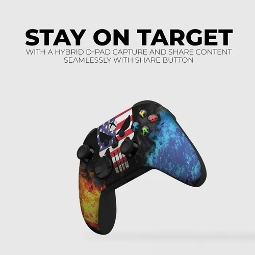 Vista 5 de DreamController Original X-box Wireless Controller Special Edition Customized Compatible with X-box One SX-box Series XS & Windows 10 Made with