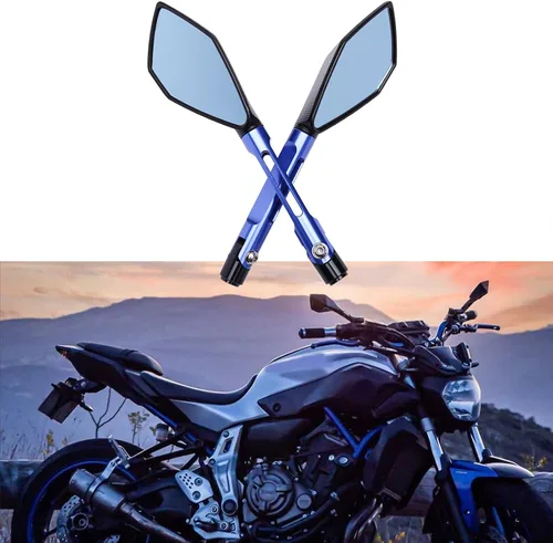Vista 11 de JMTBNO Espejo universal de aluminio para manillar de motocicleta, espejos laterales traseros de 8mm 10mm para bicicleta de calle, bicicleta