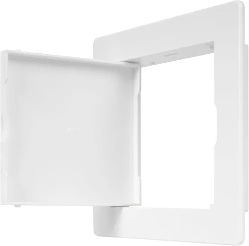 Vista 7 de Panel de acceso de plástico blanco de 4 x 4 pulgadas. Panel de puerta de eje de servicio. Plomería, electricidad, calefacción, panel de acceso