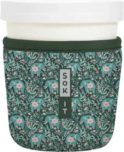 Vista 151 de Sok It IceCreamSok Cubierta de Neopreno Aislante (Floral Abstracto, Pintas de Helado Rectas)