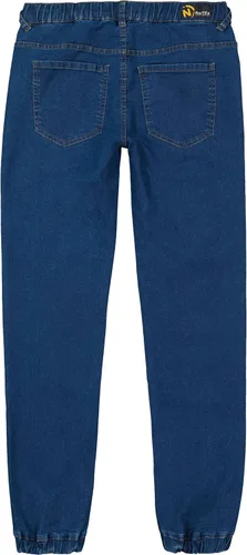 Vista 3 de Nautica Pantalones de mezclilla elásticos para niños, estilo de 5 bolsillos y cierre de cordón