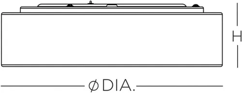 Vista 3 de Aspect ALDF1318LAJD1GY Ashland LED montaje empotrado, 12 pulgadas, lino gris