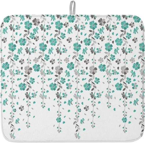Vista 10 de Tapete de secado de platos con temática de café para encimera de cocina, almohadillas de microfibra para tazas de café, rústicas, estilo rústico