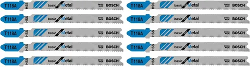 Vista 16 de Bosch T118EF100 100 piezas 3-5/8 pulgadas 11-18 TPI flexible para hojas de sierra caladora de metal con vástago en T