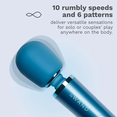 Vista 5 de Le Wand - Masajeador personal pequeño para mujeres y hombres - Masajeador de varita vibratoria con 10 velocidades ruidosas y 6 patrones de vibración