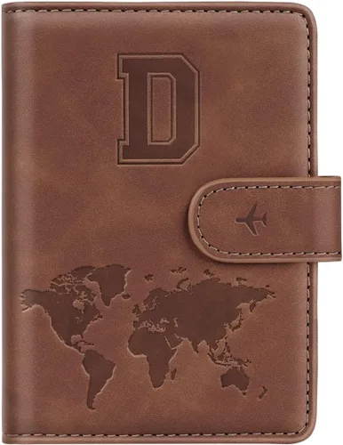 Vista 14 de Funda para Pasaporte Personalizada con Letra de la A a la Z, Billetera de Viaje con Bloqueo RFID, Funda para Pasaporte, Estuche para Pasaporte