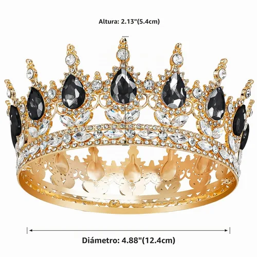 Vista 6 de Aprince Corona y Tiara Tiaras de Cristal