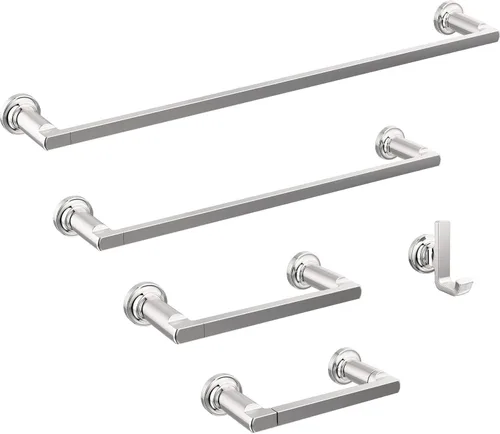 Vista 2 de Delta Soporte de papel higiénico giratorio Cromo pulido Soporte de pared Accesorios de baño Tetra