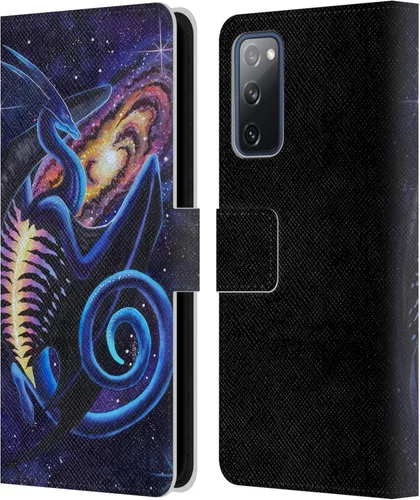 Vista 199 de Head Case Designs Officially Licensed Carla Morrow Galactic Entrancement Dragons Leather Wallet Case Compatible with Samsung Galaxy A07 4G