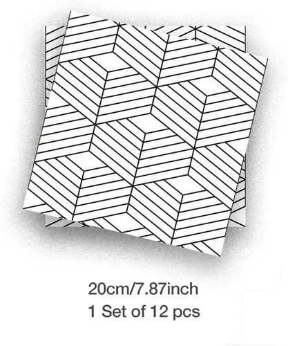 Vista 4 de 12 calcomanías mate para azulejos de pared, despegar y pegar, autoadhesivas, calcomanías de vinilo para azulejos de pared, adhesivo de PVC
