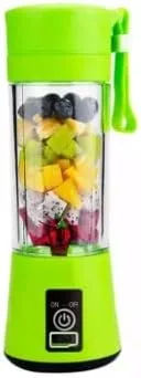Vista 4 de Licuadora portátil de 12.8 fl oz, licuadora de viaje, mini licuadora, mezcladora personal de frutas recargable con USB, para batidos y batidos