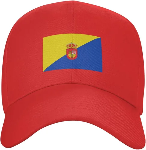 Vista 2 de Flag of Gran Canaria Baseball Cap for Men Women Classic Solid Color Adjustable Dad Hat