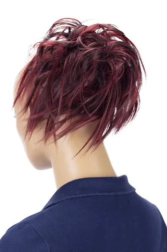 Vista 20 de CAISHA Prettyshop - Banda elástica XXL tipo postizo de cabello voluminoso ondulado, ideal para peinados recogidos de novias o rodetes desaliñados