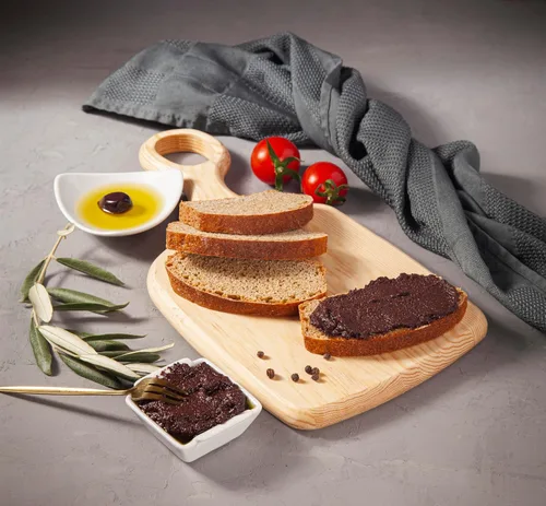 Vista 4 de Marmarabirlik, Aceitunas negras para untar picantes, pasta de aceitunas turcas y tapenade, sabor mediterráneo gourmet, perfecto para sándwiches