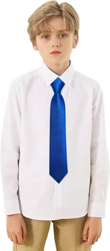 Vista 65 de Barry.Wang Corbata de niño regular seda tejida rayas sólido lazo bolsillo cuadrado