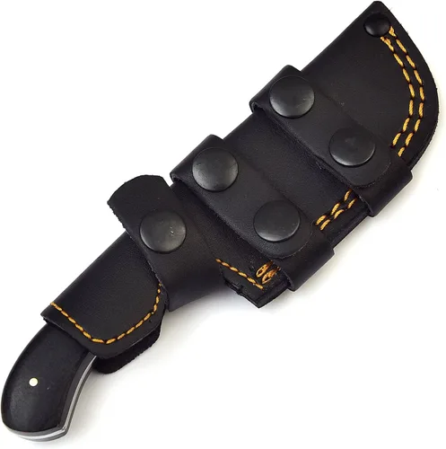 Vista 9 de Cuchillo de seguimiento hecho a mano, cuchillo de caza de hoja fija de espiga completa con funda, cuchillo de transporte horizontal, cuchillo