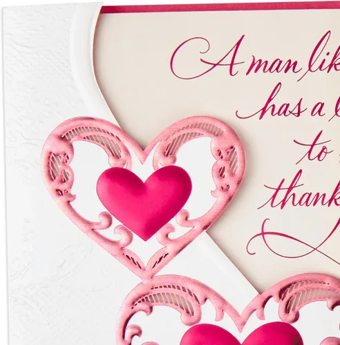Vista 5 de Hallmark - Tarjeta de felicitación para el día de San Valentín, tarjeta de aniversario, tarjeta de amor para esposa o novia (flores de papel)