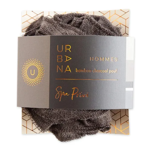 Vista 2 de Urbana Spa Prive - Puf de ducha para hombre, colección de carbón de bambú, marrón (6338)