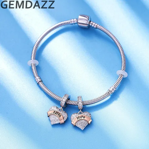 Vista 2 de GEMDAZZ Abalorio de plata de ley 925 para madre, padre, hija, hijo, hermana, nana, esposa, marido, abuela, amiga, madrina, hija, ahijada, cuentas