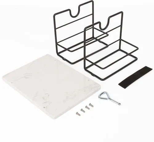 Vista 9 de Livabber Servilletero, Almacenamiento de Servilletas de Metal con Organizador de Saleros y Pimenteros, Dispensador Moderno de Servilletas para Mesa