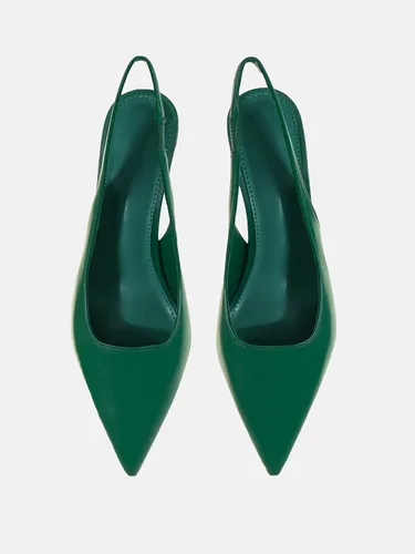 Vista 5 de gihubafuil Zapatos de tacón bajo para mujer, zapatos de tacón cerrado, puntiagudos, zapatos de vestir casuales con espalda descubierta